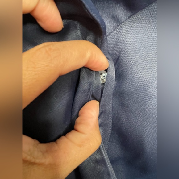 3.1 Phillip Lim Long Sleeve Navy Blue Wrap Blouse Sz 0 - Picture 10 of 16